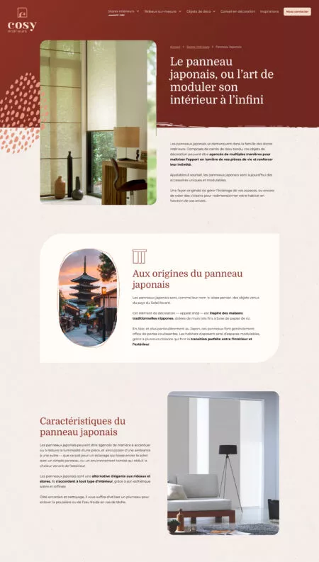 Capture d'écran d'une page produit