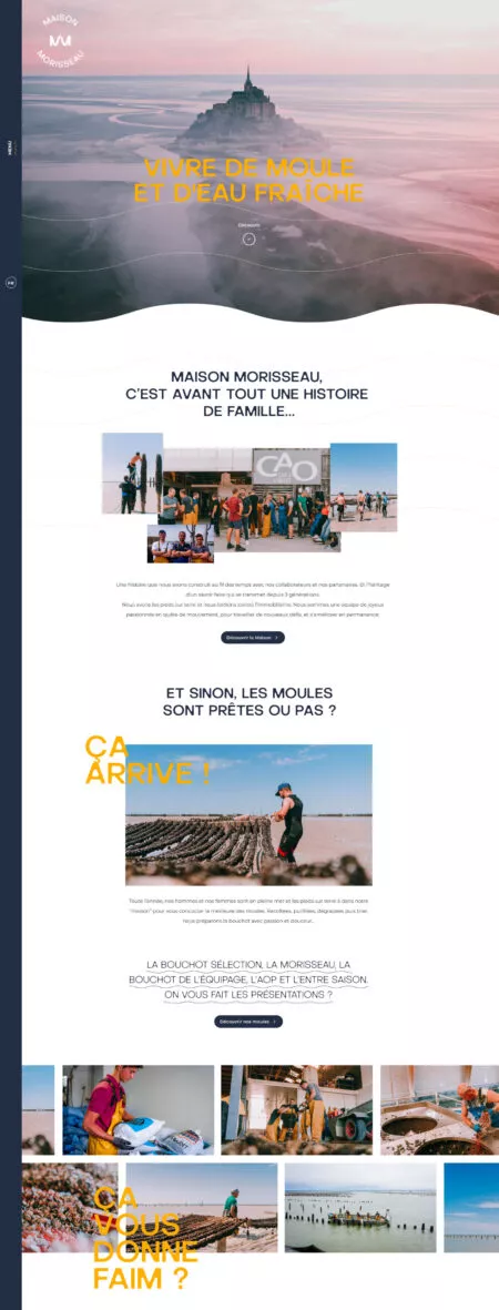 Capture d'écran de la page d'accueil du site maison-morisseau.com