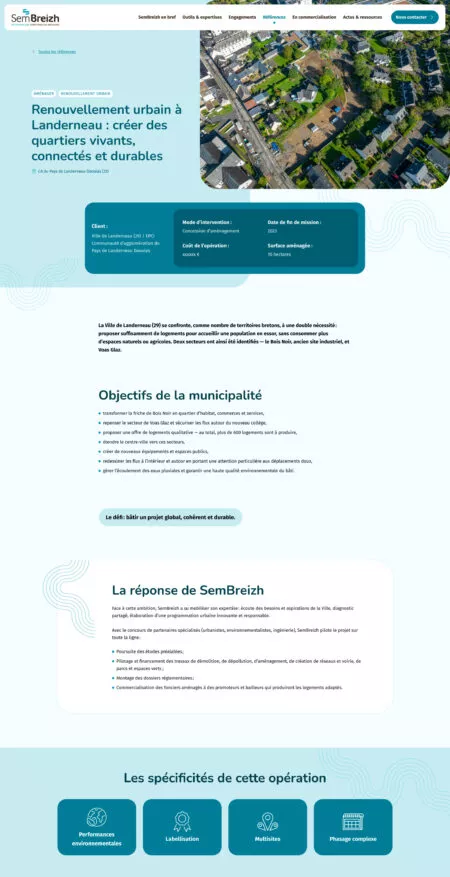 Capture d'écran de la page d'une référence
